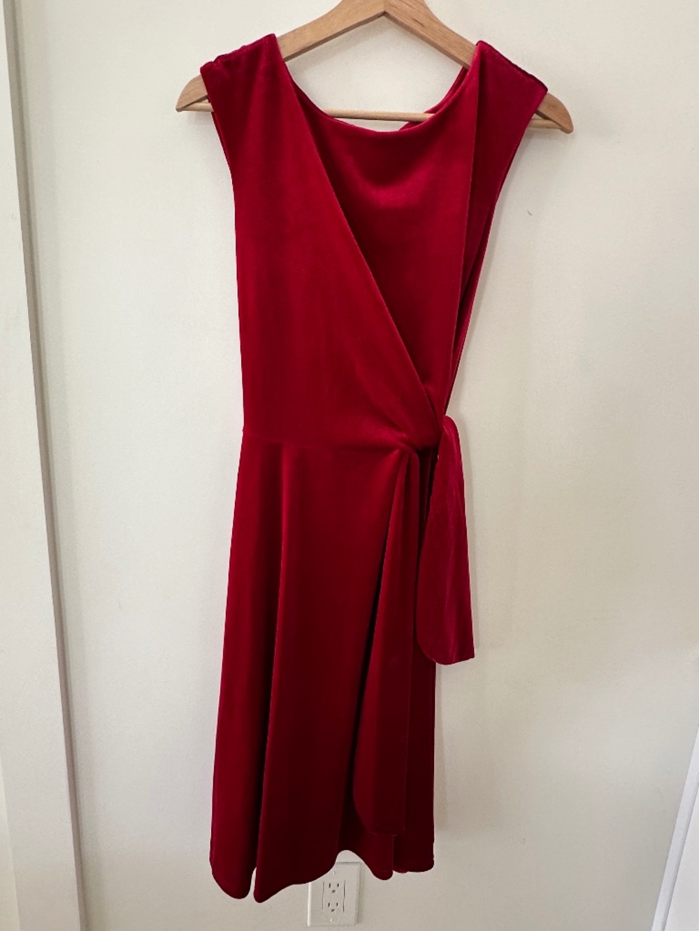 Red Velvet Sheath Dress Size 6